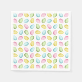 Guardanapo De Papel Watercolor Easter Eggs In Pastel Colors Colorful