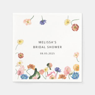 Guardanapo De Papel Watercolor Floral Chá de panela Napkins