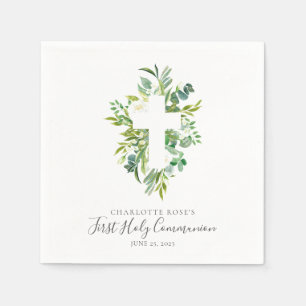 Guardanapo De Papel Watercolor Floral Greens através da Santa Comunh