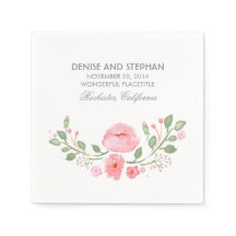 Watercolor Flowers Casamento Romântico