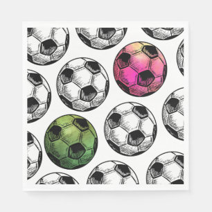 Guardanapo De Papel Watercolor Joint Soccer Party Napkins