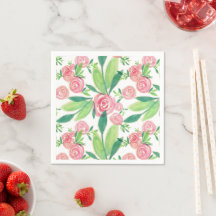 Watercolor La Rosa Whimsy Dourada Napkins