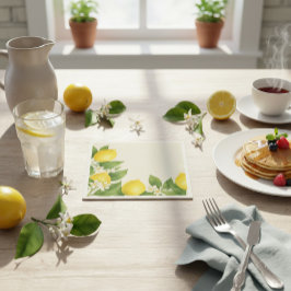 Guardanapo De Papel Watercolor Lemon Paper Napkins