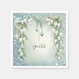 Guardanapo De Papel Watercolor Lily do Vale Napkins