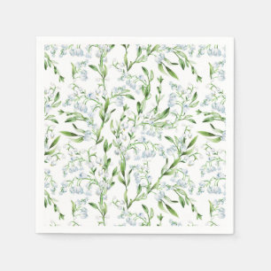 Guardanapo De Papel Watercolor Lily of the Valley Flowers