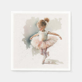 Guardanapo De Papel Watercolor Little Ballerina Napkins