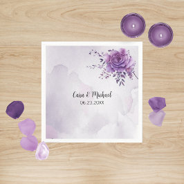 Guardanapo De Papel Watercolor Morada Napkins