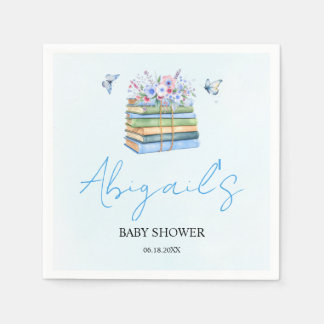 Guardanapo De Papel Watercolor New Chapter Begins baby boy shower