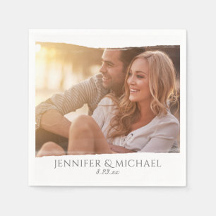 Guardanapo De Papel Watercolor Photo Strip Casamento Cocktail Napkins