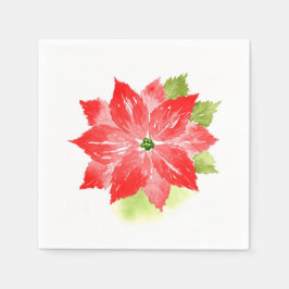 Guardanapo De Papel Watercolor Poinsettia