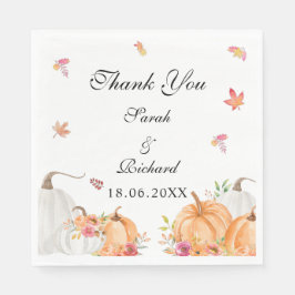 Guardanapo De Papel Watercolor Pumpkin Wedkins Napkins