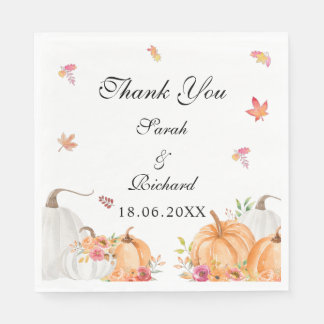 Guardanapo De Papel Watercolor Pumpkin Wedkins Napkins