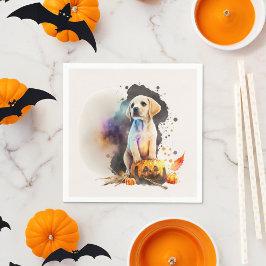 Guardanapo De Papel Watercolor Puppy Halloween