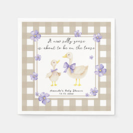 Guardanapo De Papel Watercolor Silly Goose Baby Shower