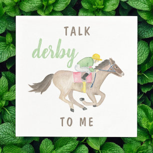 Guardanapo De Papel Watercolor Talk Derby to Me Horse Racing