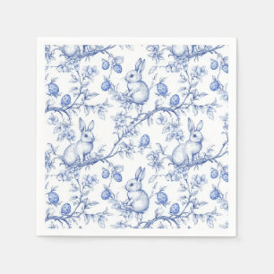 Guardanapo De Papel Watercolor Toile De Jouy Blue Cony
