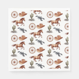 Guardanapo De Papel Watercolor Western Kid Art