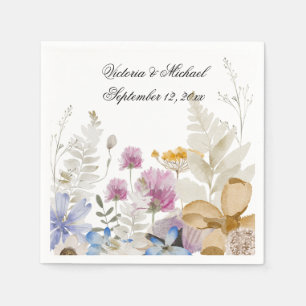 Guardanapo De Papel Watercolor Wildflower Floral Napkins