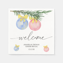 Guardanapo De Papel Watercolor Winter Welcome gender Revelação