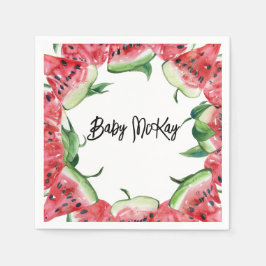 Guardanapo De Papel Watermelon Baby Girl Chá Napkins