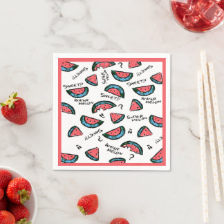 Guardanapo De Papel Watermelon Print Cocktail Napkins