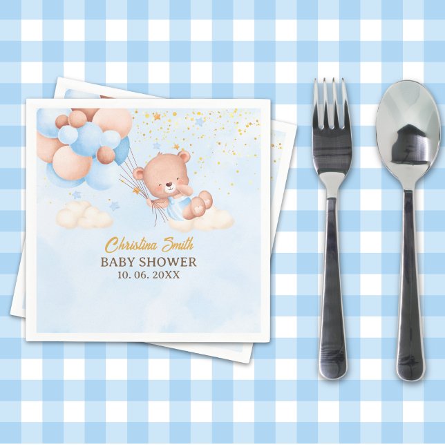 Guardanapo De Papel We Can Bearly Wait , Boy Baby Shower (Criador carregado)