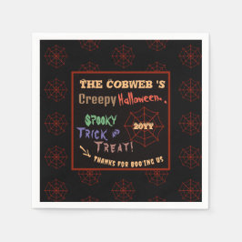 Guardanapo De Papel Web de aranha de Halloween Colorida Personalizada