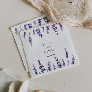Guardanapo de papel wedding da lavanda floral