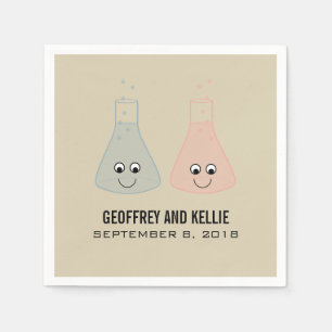 Guardanapo de papel Wedding da química bonito