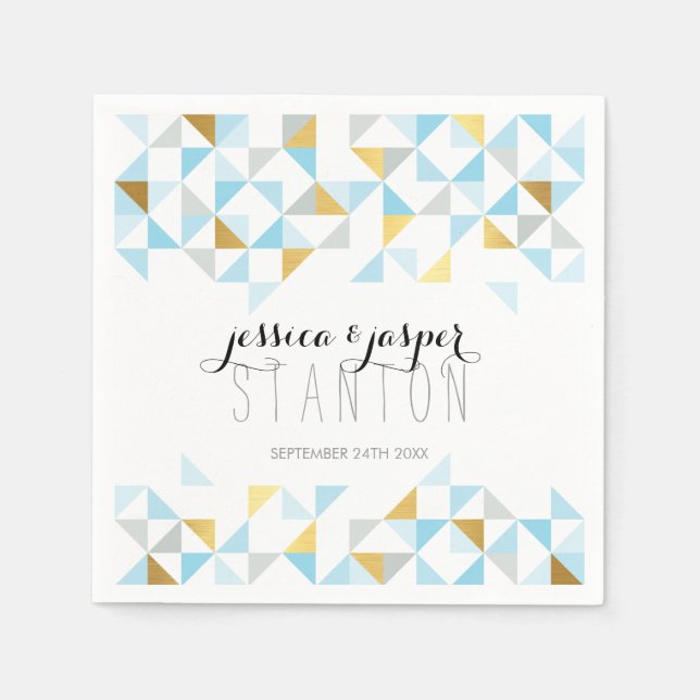 Guardanapo De Papel WEDDING DECOR triângulo aztec padrão geológico dou (Frente)