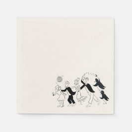Guardanapo De Papel Wedding Party Conga Line Cocktail Napkin