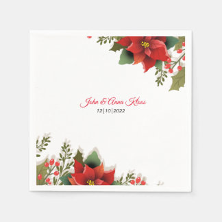 Guardanapo De Papel Wedding Poinsettia Napkins
