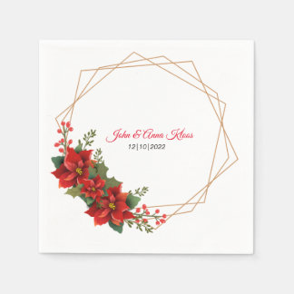 Guardanapo De Papel Wedding Poinsettia Napkins