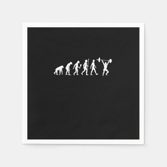 Guardanapo De Papel Weightlifting Evolution Weightlifter Gym Gift (Frente)