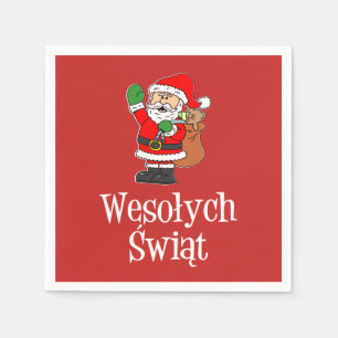 Guardanapo De Papel Wesolych Swit Papais noeis de Natal Poloneses