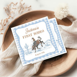 Guardanapo De Papel Western Blue Rodeo Birthday Paper Napkin