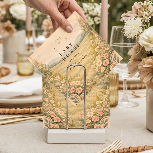 Guardanapo De Papel Western Desert Floral Baby Shower (Criador carregado)