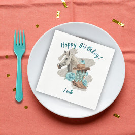 Guardanapo De Papel Western Horse Floral Equestrian- Napkins