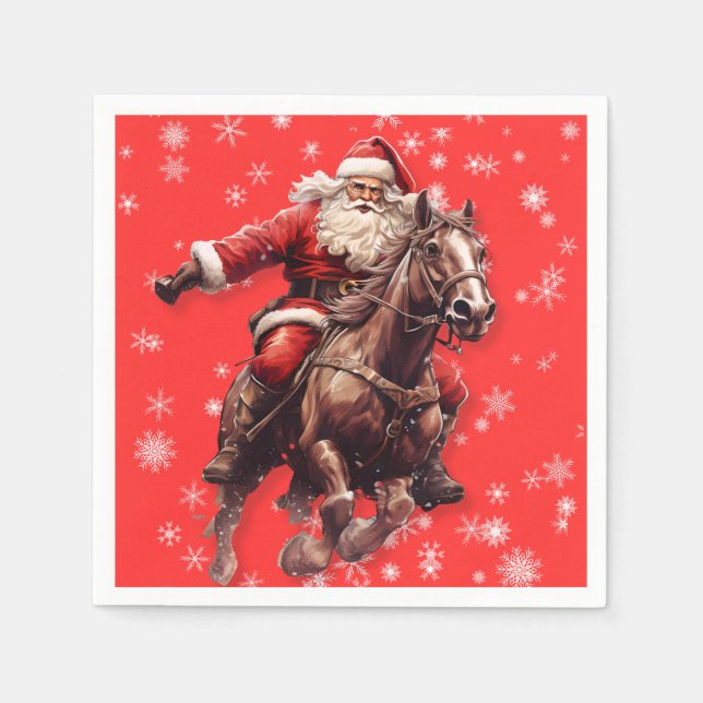 Guardanapo De Papel Western Papai noel Paper Napkins (Frente)