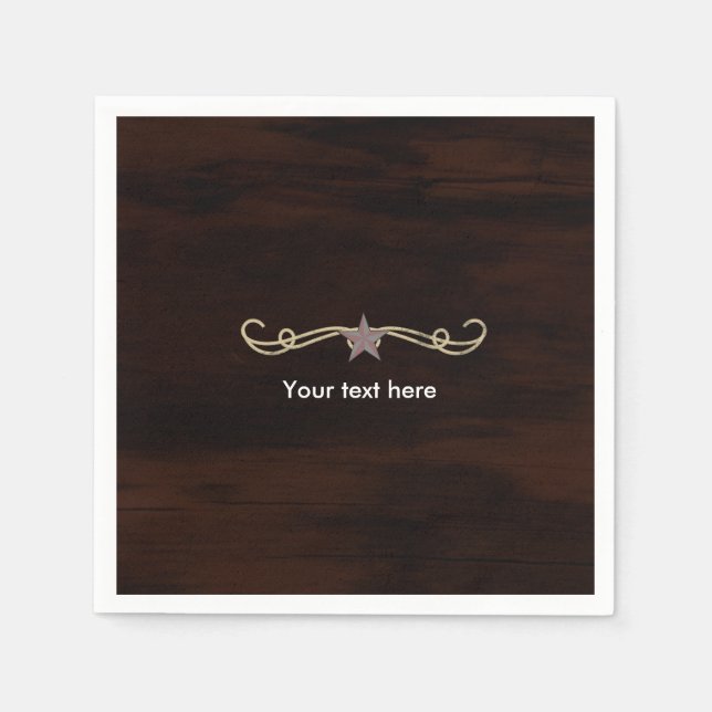 Guardanapo De Papel Western Star Country Party - Janto Cocktail Napkin (Frente)