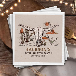 Guardanapo De Papel Western Wild West Cowboy Birthday Napkin