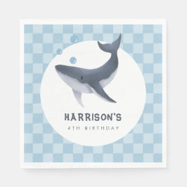 Guardanapo De Papel Whale Under The Sea Ocean Thank You Favor