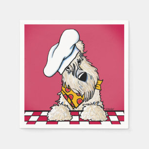 Guardanapo De Papel Wheaten Terrier Pizza Party Napkins