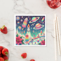 Whimsic Cosmic Poinsettia Playground Découpage