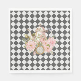 Guardanapo De Papel Whimsical Alice Mad Hatter Wonderland Birthday
