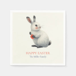 Guardanapo De Papel Whimsical Bunny Meadow Easter Brunch Cloth Nap