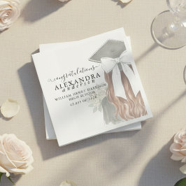 Guardanapo De Papel Whimsical Calligraphy Graduation Bow