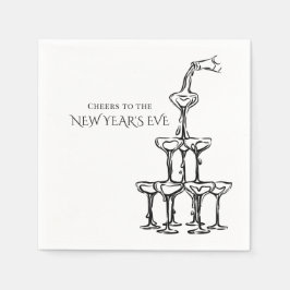 Guardanapo De Papel Whimsical Champagne New Year's Eve Party