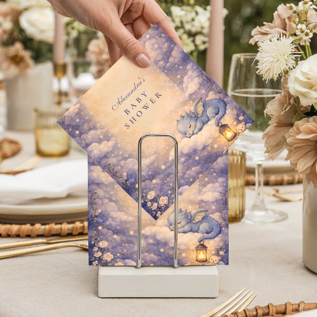 Guardanapo De Papel Whimsical Dragon Fantasy Baby Shower (Criador carregado)