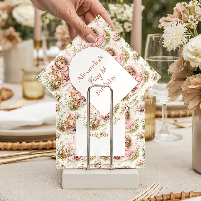 Guardanapo De Papel Whimsical Fairy First Birthday (Criador carregado)